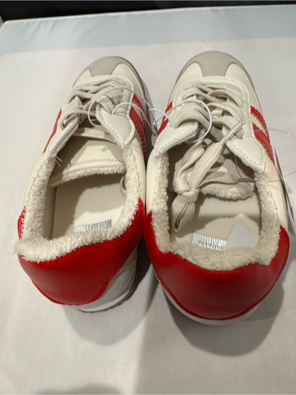DV by Dolce Vita White Sneakers with Red Stripes - Picture 4 of 5